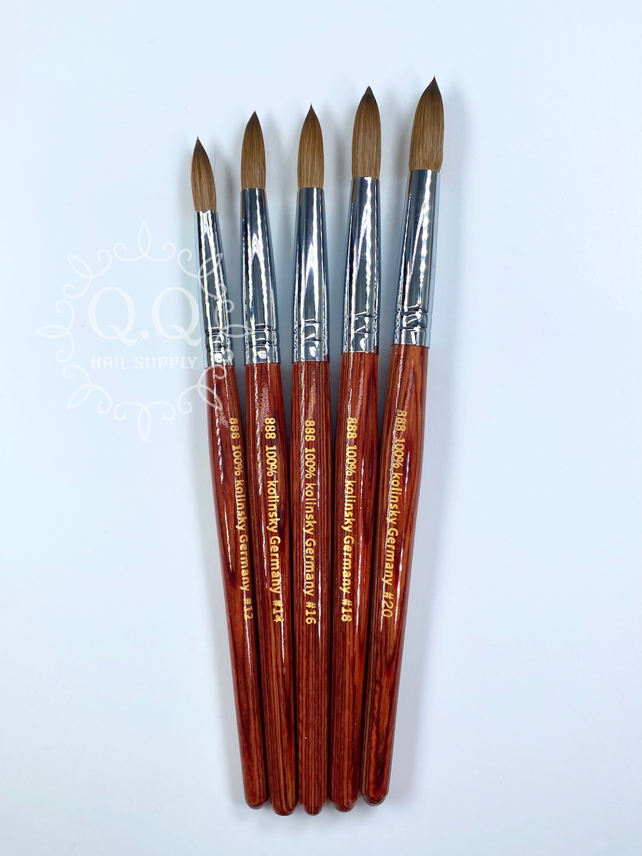 888 Acrylic Kolinsky Brushes – QQ Nail Supply