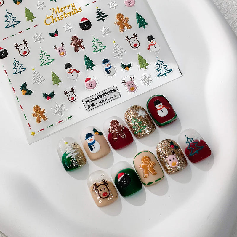 Christmas Nail Art Stickers 3289