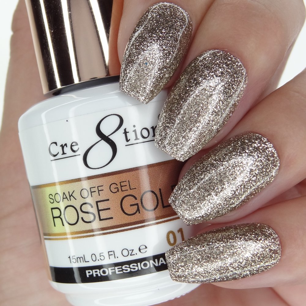 Cre8tion Soak Off Gel Rose Gold 01