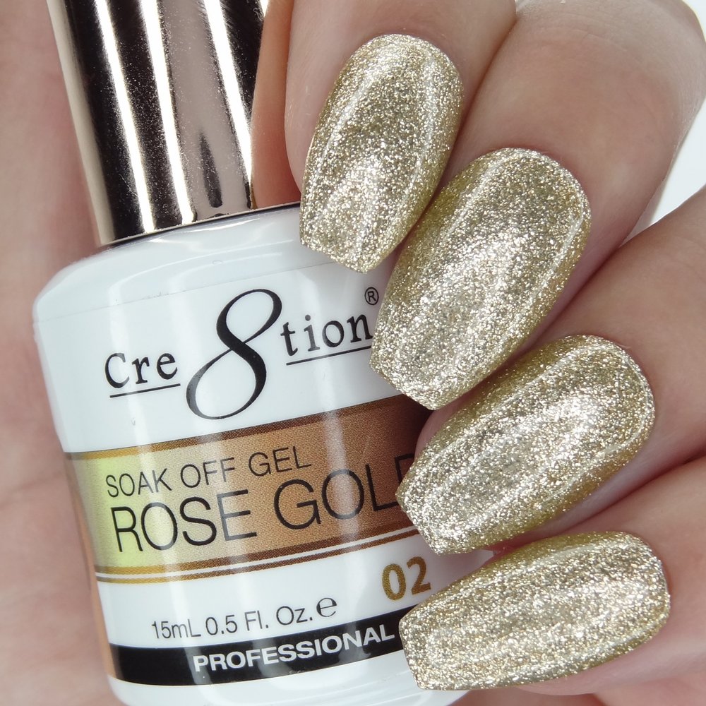 Cre8tion Soak Off Gel Rose Gold 02