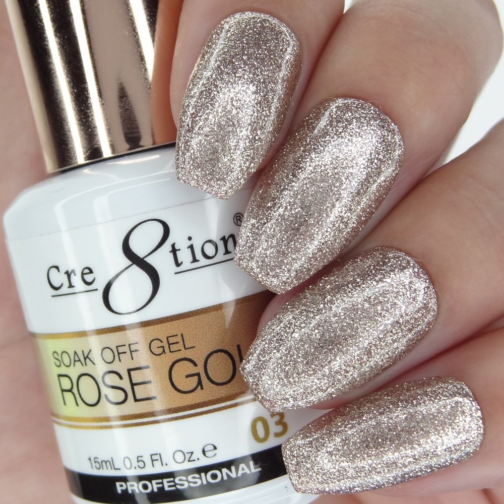 Cre8tion Soak Off Gel Rose Gold 03