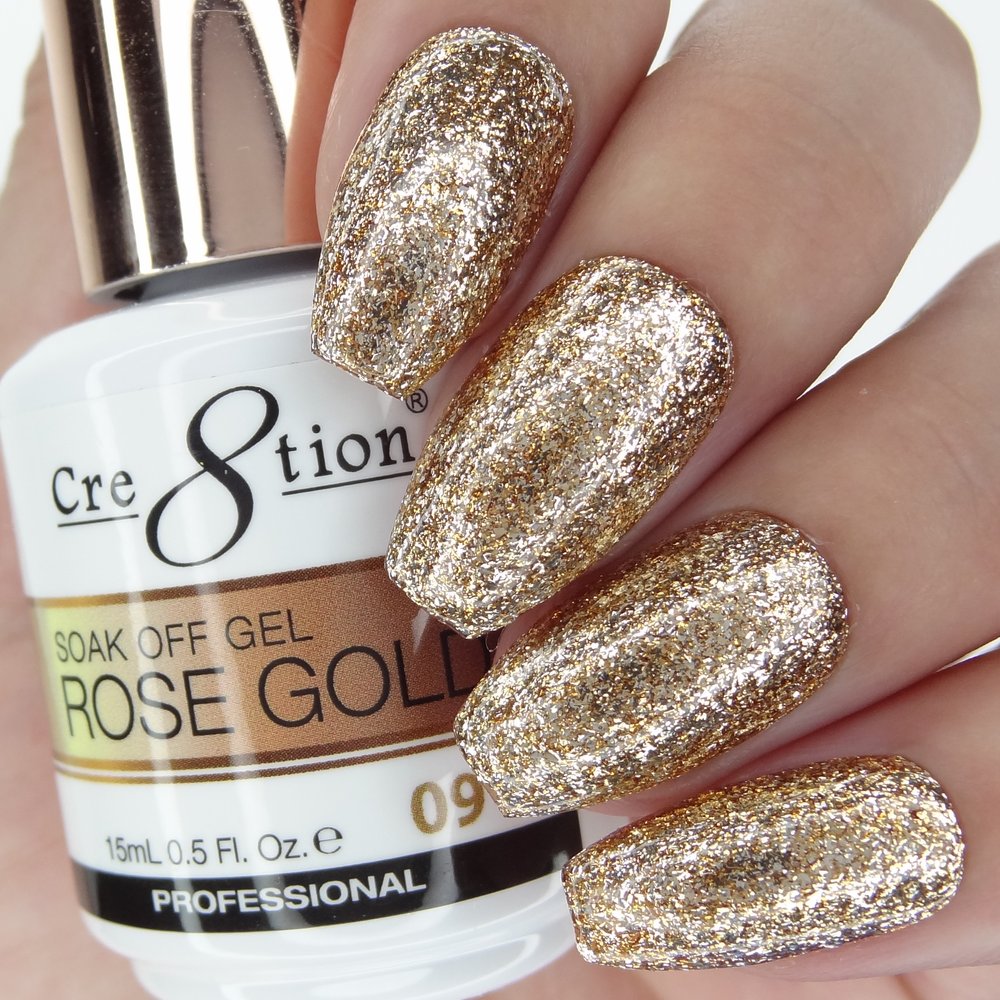 Cre8tion Soak Off Gel Rose Gold 09