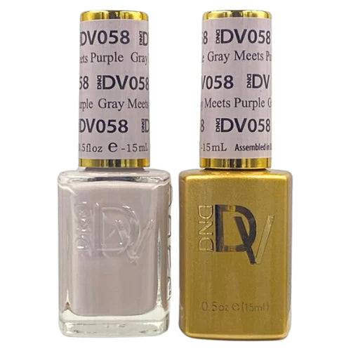 DND Diva Gel Duo 058 - Gray Meets Purple