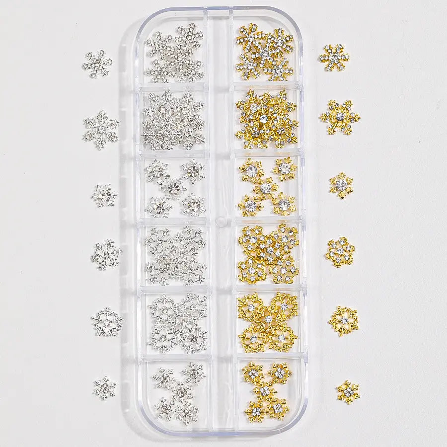 Silver & Gold Snowflake Charms (60pc)