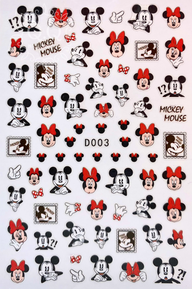 Mickey Mouse Nail Stickers D003
Super adhesive nail art stickers