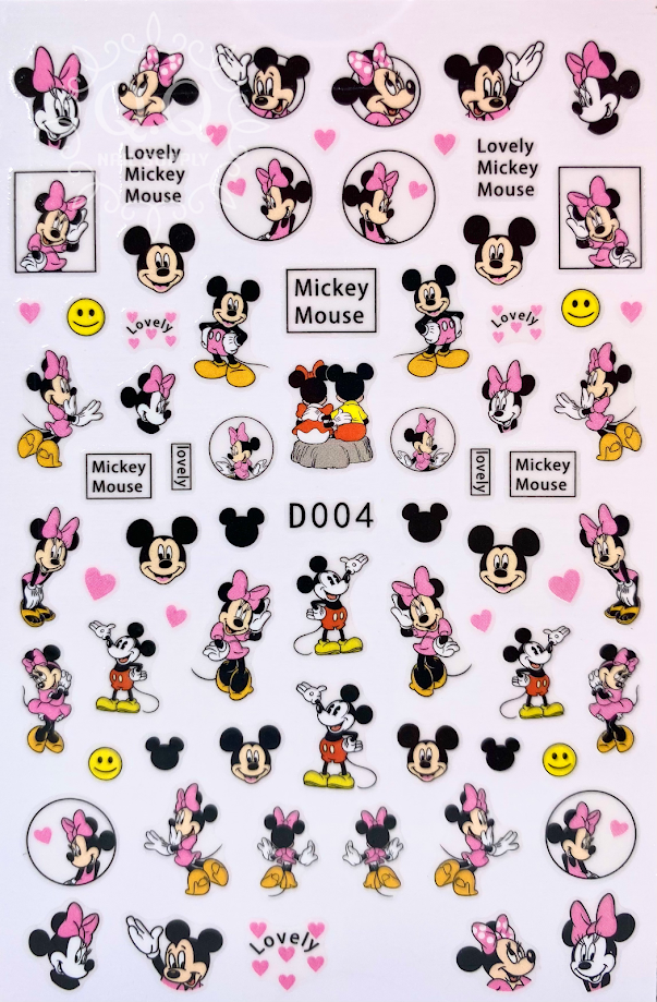 Mickey Mouse Nail Stickers D004
Super adhesive nail art stickers