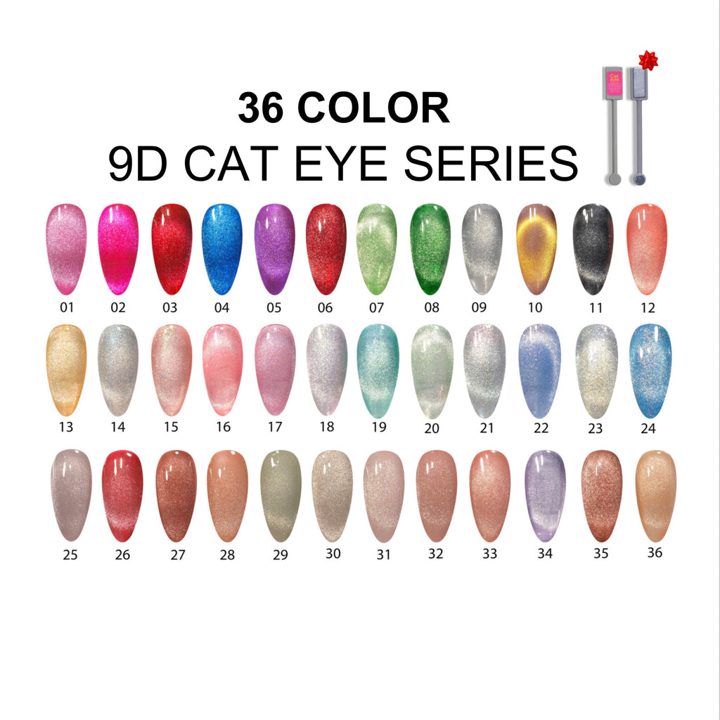 DC 9D Whole Cat Eye Collection (36 Colors)