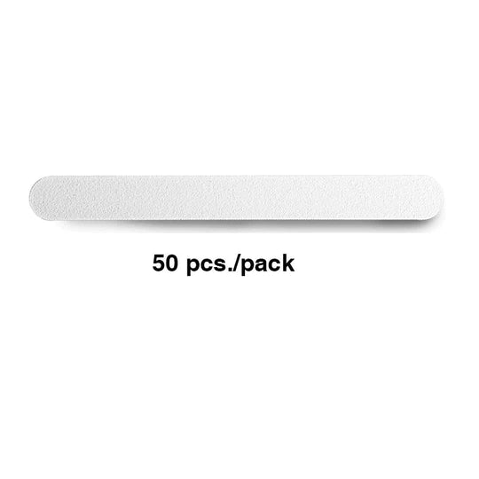 Cre8tion Disposable Mini White Plastic Nail File - 80/100